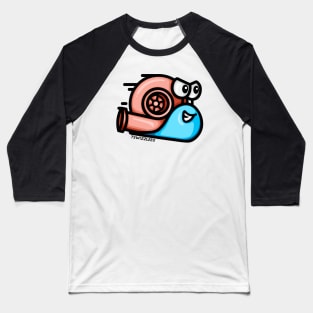 Turbo Snail - Classic (Coral & Blue) Baseball T-Shirt